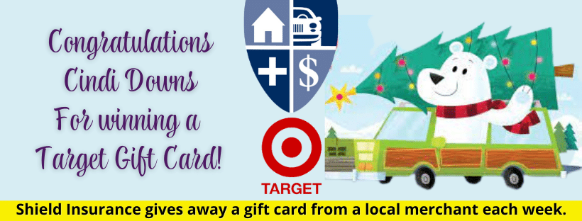 Target Gift Winner from Shield Insurance Agency in Michigan