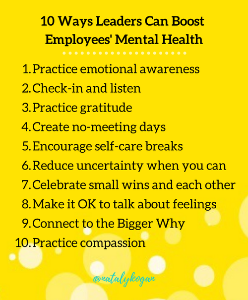 10 Practical Science-Backed Ways Leaders Can Support Their Employees’ Mental Health During Challenges